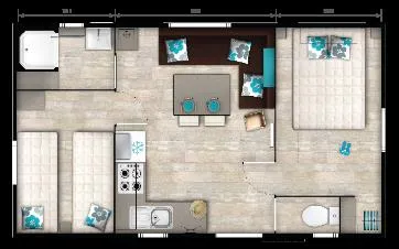 Mobil-Home Ibiza Duo - 27M² - 2 Chambres