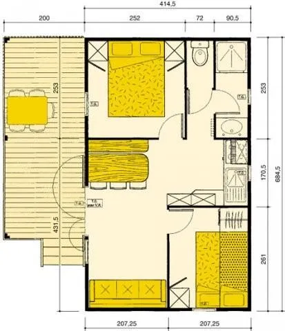 Chalet L 'Abeille - 29M² - 2 Chambres