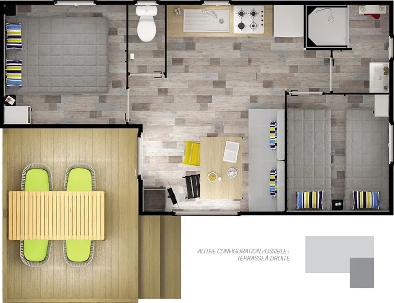 Mobil-Home Malaga Compact - 23 M² -  2 Chambres