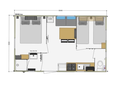 mobil home BIKINI - 23m²- 2 bedrooms — 7