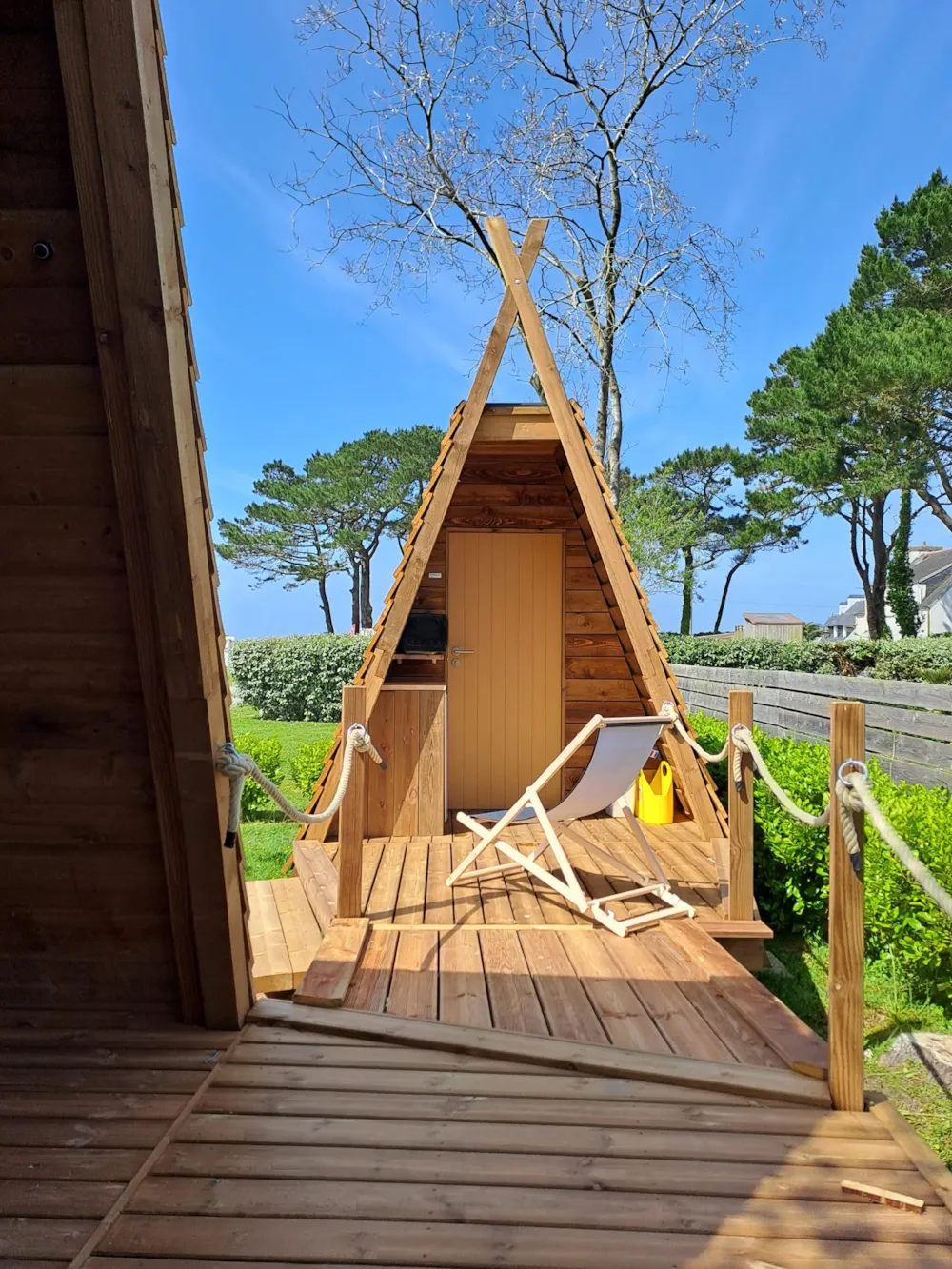 Location - Cabane Tipi 1 (Sans Sanitaire Privatif) - 12M² -  1 Chambre - Camping Kerlaz