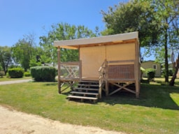 Location - Bungalow Lodge Le Carrélys 27M² 2 Chambres 2019 - Sans Sanitaires Privatifs - Camping Kerlaz