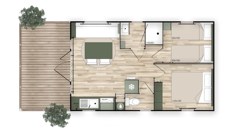 Mobil-Home Tartane - 25 M² - 2 Chambres