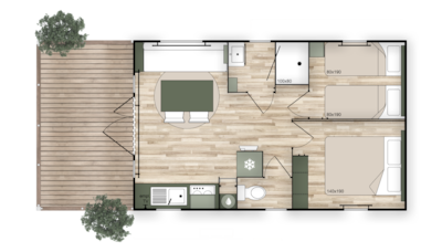 Mobil-home TARTANE - 25 m² - 2 bedrooms — 8