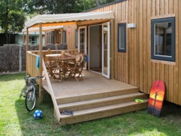 Location - Mobil Home Eden Maine 29 M² ( 2 Chambres) + Terrasse Semi Couverte - Camping Les Nobis d'Anjou