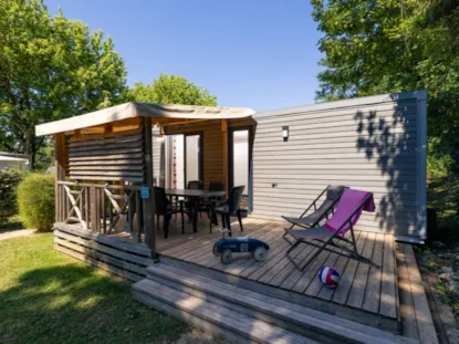 Mobilhome Family Confort 33M² (3 Habitaciones) + Terraza Semi-Cubierta + Aire Acondicionado
