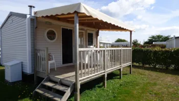Mietunterkunft - Mobilheim Ouessant Confort 18M² - 1 Zimmer / Überdachte Terrasse + Tv - Flower Camping Domaine de Pendruc