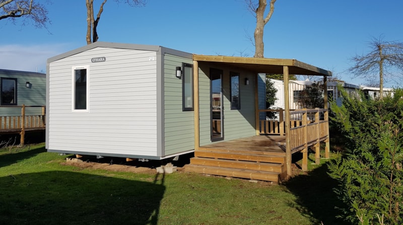 Mobilheim OCEAN Confort 27m² - 2 zimmer / überdachte Terrasse + TV