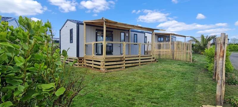 Mobilheim MARIN Confort 27m² - 2 Zimmer / überdachte Terrasse + TV