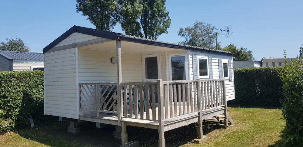 Location - Mobilhome Atlantique Standard 27M² - 2 Chambres / Terrasse Intégrée Semi-Couverte + Tv - Flower Camping Domaine de Pendruc