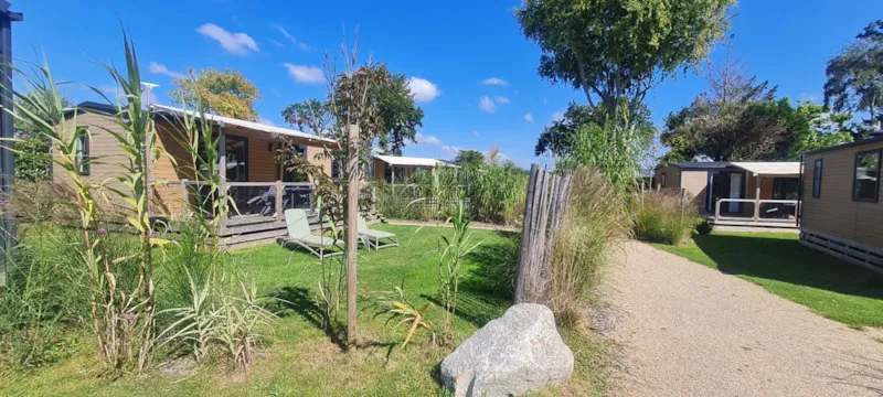 Mobil-Home Horizon Premium 31M² 2 Chambres / Terrasse Couverte + Tv + Lv + Draps / Quartier Piéton