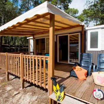 Mietunterkunft - Cottage Oyat (3 Zimmer) - Airotel Camping de La Côte d'Argent