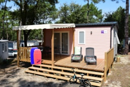 Mietunterkunft - Cottage Pink (2 Zimmer) - Airotel Camping de La Côte d'Argent