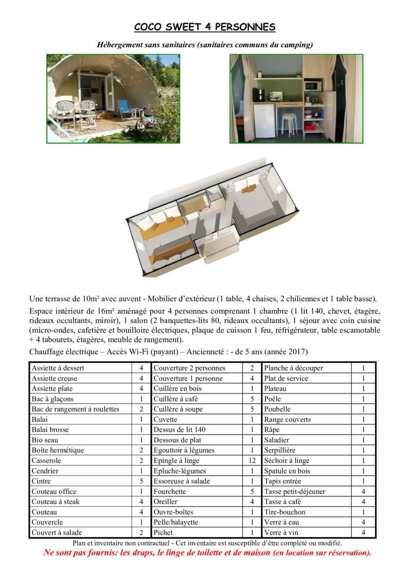 Coco Sweet (Sans Sanitaires Privatifs) 2/4 Personnes