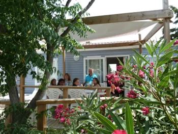Mietunterkunft - Mobilheim  Premium (Behindertengerecht) Samstag - Camping Mas des Lavandes