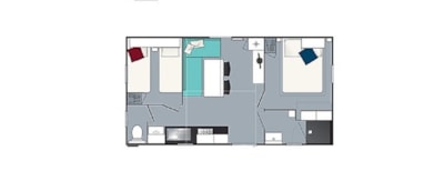 Mobile home confort Super Mercure 2 bedrooms / sheltered terrace + air-conditioning — 8