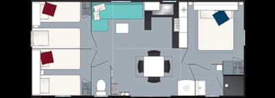 Mobile home confort Super Titania 3 bedrooms / sheltered terrace + air-conditioning — 6