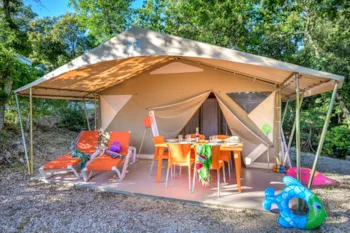 Location - Tente Meublée Cevenole Luxe - Domaine de La Sablière - naturiste