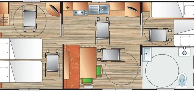 Mobil Home Easy Pmr Climatisé - 29M² - 2 Chambres
