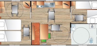 Mobile home EASY - 29m² - 2 bedrooms + Air conditioning