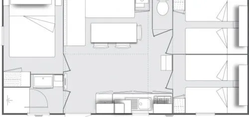 Mobil Home Africa+ Climatisé - 29M² -3 Chambres
