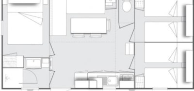 Mobile home AFRICA+ - 29m² -3 bedrooms + Air conditioning