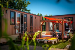 Accommodation - Tribu 8 Xl - 2 Mobile Homes For A Total Of 8 People - Camping & Spa CAP SOLEIL