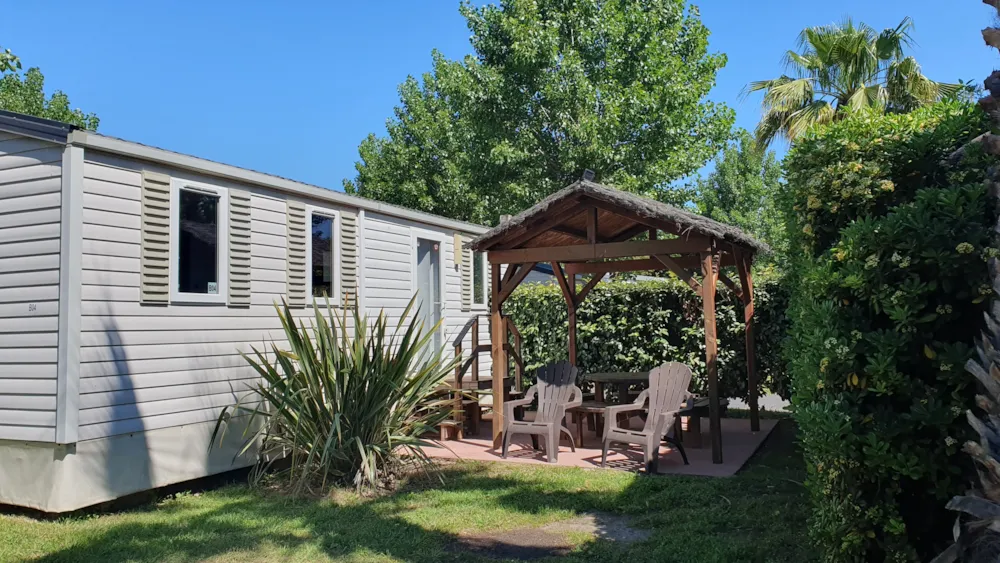 Location - Mobil Home Africa+ Climatisé - 29M² -3 Chambres - Camping & Spa CAP SOLEIL