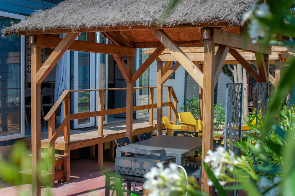 Location - Mobil Home Safari  Climatisé - 37M² - 3 Chambres - Camping & Spa CAP SOLEIL