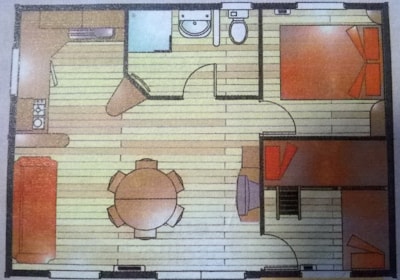 Chalet 30m² n°86 - 2 bedrooms - Terrace — 3
