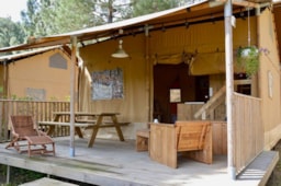 Location - Corsica Lodge - 2 Chambres - S - Camping OLVA LES EUCALYPTUS
