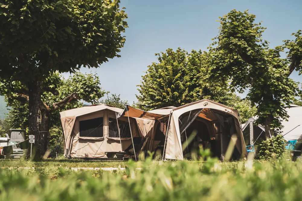 Location - Tente Toilée Équipée - Camping La Cascade