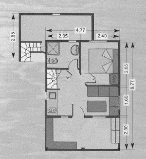 5-person CHALET with mezzanine