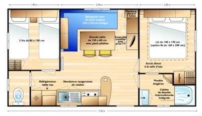 Mobile home Mercure Confort 28m² - 2 bedrooms + sheltered terrace