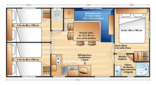Mobil-Home Titania Confort 32M² - 3 Chambres + Terrasse Couverte