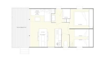 Mobile home O'hara Confort 25 m² - 2 bedrooms + sheltered terrace + TV