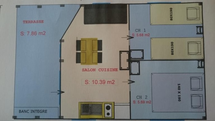 Freeflower Standard 30M² - 2 Chambres (Sans Sanitaires)