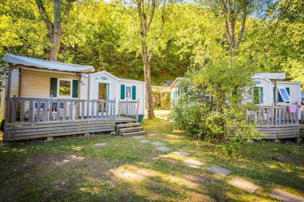 Location - Mobil-Home Titania Confort 32M² - 3 Chambres + Terrasse Couverte - Flower Camping Le Pont du Tarn