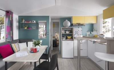 Mobile-home Louisiane Confort 26 m² - 2 bedrooms + covered terrace + TV