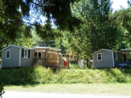 Accommodation - Mobile Home Orchidée Premium 35M² - 2 Bedrooms + Sheltered Terrace+ Tv + Lv - Flower Camping Le Pont du Tarn