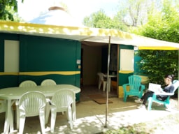 Accommodation - Canvas Bungalow Pagan Standard 25M² - 2 Bedrooms - With Private Facilities - Flower Camping Le Pont du Tarn