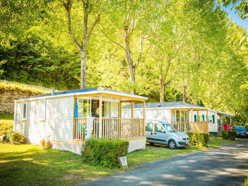Accommodation - Mobile-Home Louisiane Confort 26 M² (2 Bedrooms) With Half-Covered Terrace + Tv - Camping Le Pont du Tarn