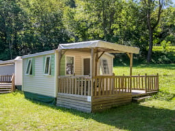 Huuraccommodatie(s) - Stacaravan Astria Standard 16 M² - 1 Kamer + Overdekt Terras - Flower Camping Le Pont du Tarn