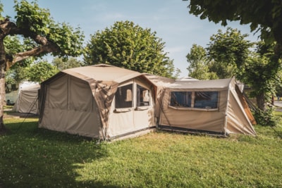 Ready to Camp Package: equipped tent with electricity