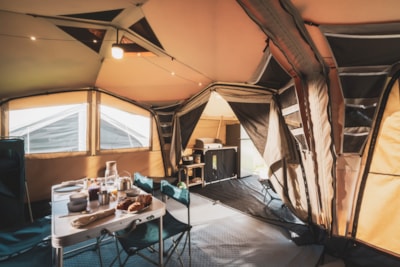 Ready to Camp Package: equipped tent with electricity