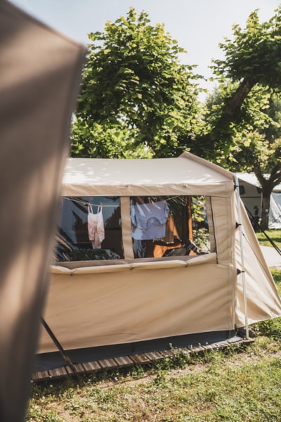 Ready to Camp Package: equipped tent with electricity