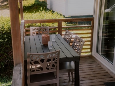 Louisiane Confort Mobile Home, 26 m² - 2 bedrooms + covered patio + TV + air conditioning