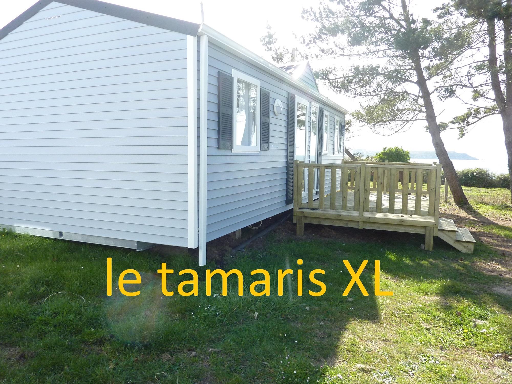Mobile-home 3 chambres Super Titania ou Tamarys XL avec terrasse vue sur la mer