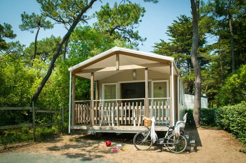 Location - Eco Mobil Home 2Ch. Ludisia (De + 10 Ans) 24 M²  + Terrasse Semi-Couverte - Camping Les Cyprès