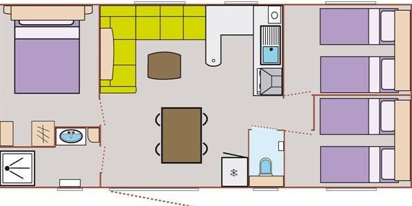 Confort Mobil Home 3Ch. Embruns (2017) 30M² + Terrasse Semi Couverte